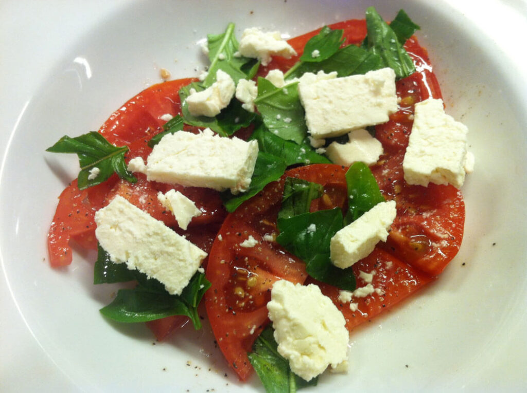 Fresh Tomato Salad With Basil And Feta